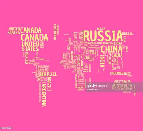 World Map Countries Names High Res Vector Graphic Getty Images