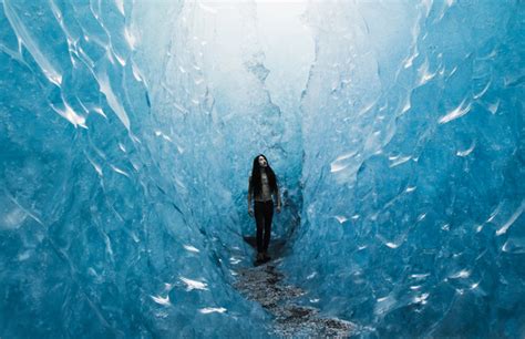 Young Woman Posing In Frozen Ice Scene Stock Photo Free Download