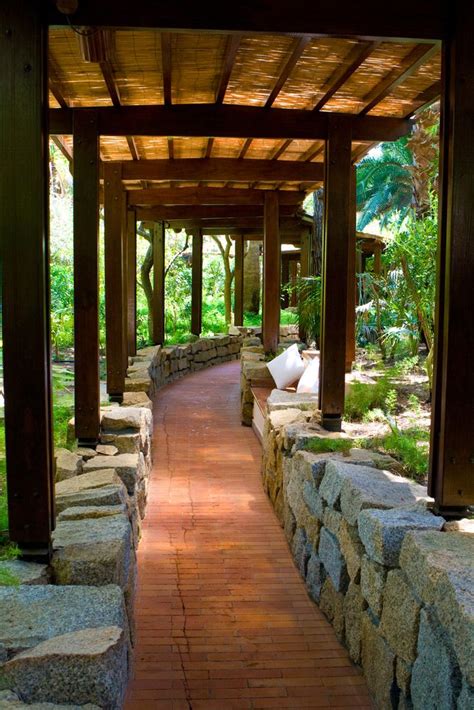 Garden Walkway With Covered Top Interior Design Ideas