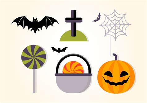 Free Flat Halloween Vector Elements Collection 162992 Vector Art At