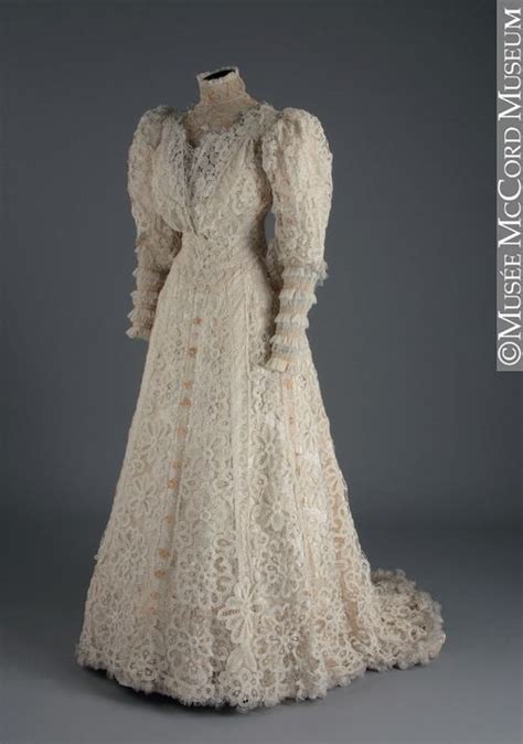 Edwardian Wedding Costume C Mccord Museum Historical Dresses
