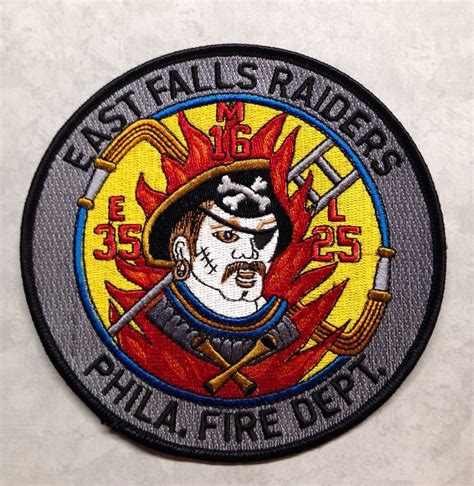Phila Pa Fire Dept Patch East Falls Raiders E35 M16 L25 Penn