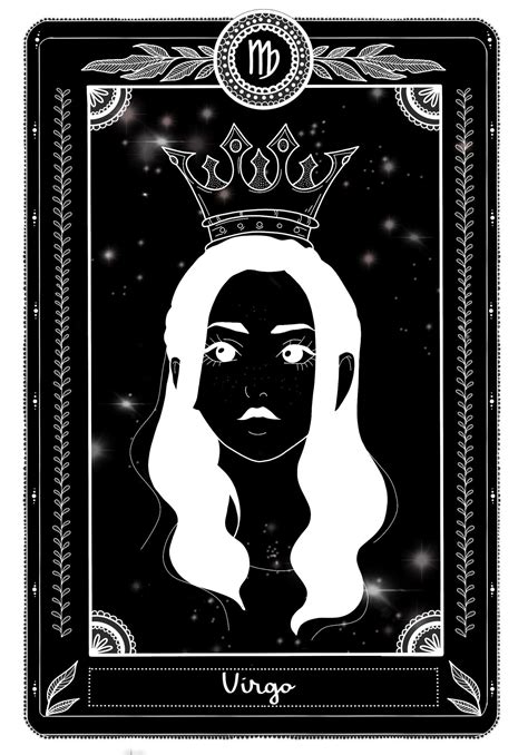 Zodiac Print Virgo Tarot Card Poster Zodiac Wall Art Size Etsy Uk