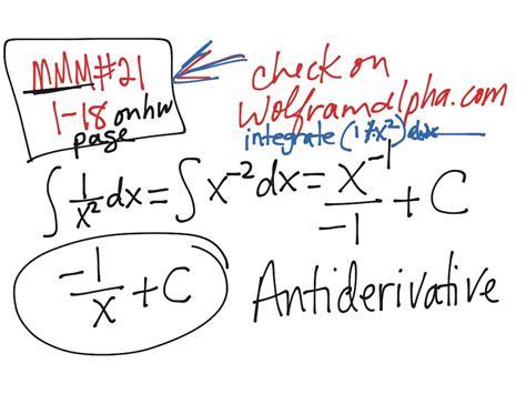 Finding Antiderivatives Math Calculus Integrals Showme