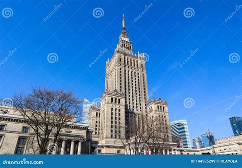 Warsaw Poland April 03 2019 Palace Of Culture And Science And