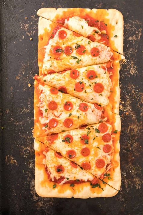 Pepperoni Flatbread Pizza Making Frugal Fun