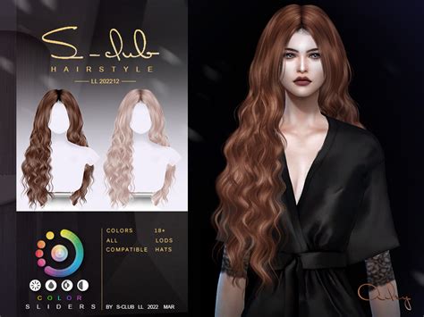 Wavy Long Hairstyleailey Ii By S Club Created Emily Cc Finds