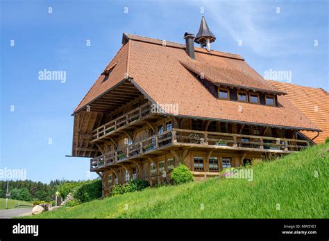 Typical Wooden Black Forest House At Village Schonach Black Forest