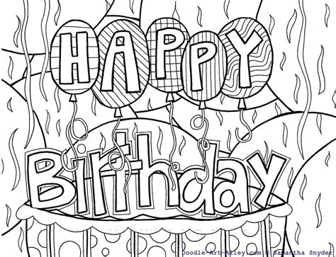 13 Coloring Pages For Adults Birthday