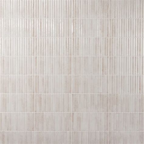 Sample Curve Fluted White 6x12 3d Glossy Ceramic Tile