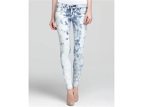 Lyst Sold Design Lab Quotation Jeans Tie Dye Super Skinny In White