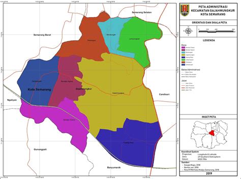 Peta Administrasi Kecamatan Gajahmungkur Kota Semarang NeededThing