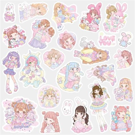 Printable Anime Chibi Stickers Hd Png Download Png Kawaii Cute Chibi