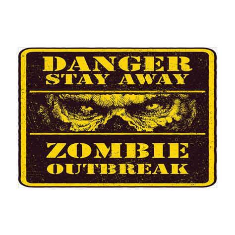 Zombie Jigsaw Puzzle Danger Stay Away Outbreak Message Monster Warning