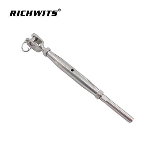 Marine Stainless Steel Heavy Duty Turnbuckle Closed Jaw Straight Bolt