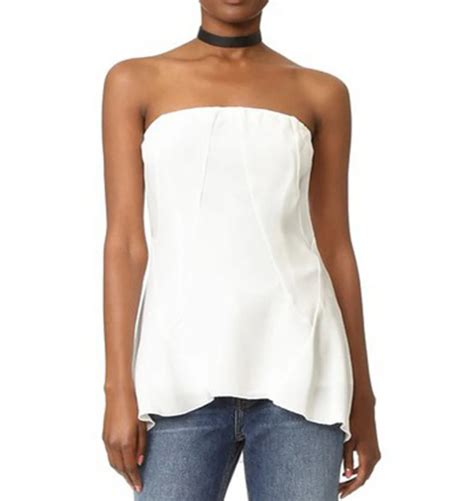 Style No T150 Sexy Strapless Ladies White Silk Top In Tank Tops From