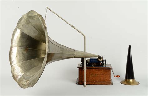 Lot Detail THOMAS EDISON STANDARD PHONOGRAPH WITH HORNS AND CYLINDER