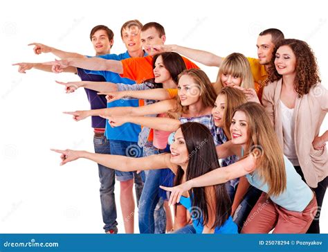 People Pointing At Blank Board Stock Image 31380361