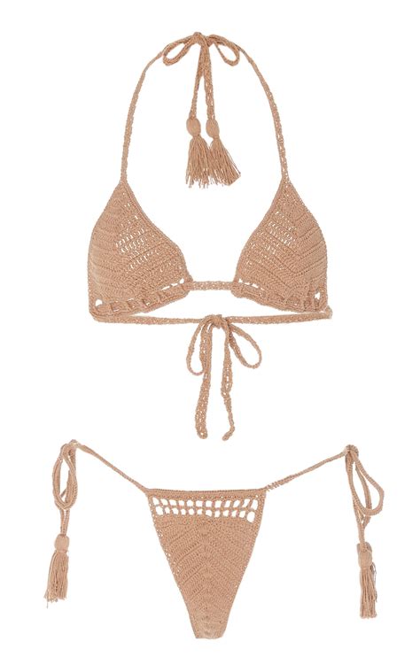 Clio Crocheted Cotton Bikini Set By Akoia Swim Moda Operandi