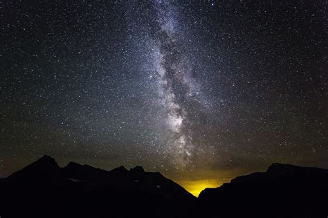 Fotos Gratis Paisaje Desierto Silueta Brillante Cielo Noche