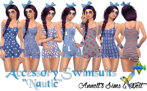 The Best Accessory Swimsuits Nautic By Annett85 The Sims