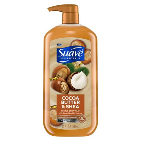 Suave Essentials Gentle Body Wash Cocoa Butter And Shea 30 Oz