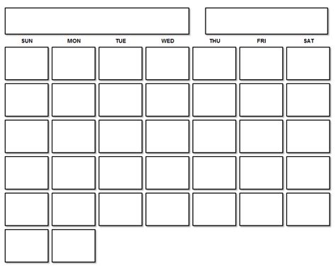 Blank Calendar Template Printable Blank Calendar Blank Calendar