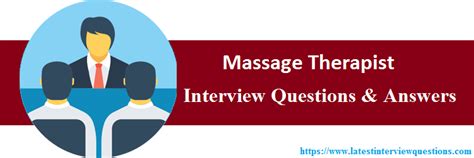 Top 15 Massage Therapist Interview Questions And Answers 2019