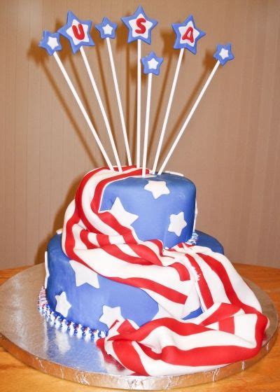 Patriotic By Julesk On Cake Patriotic Cake Cupcake Cakes