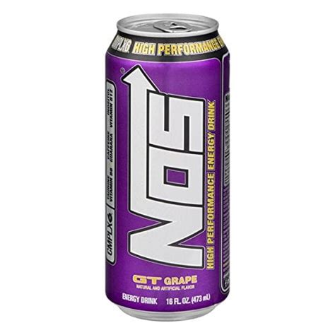 Nos High Performance Energy Drink Grape 16fl Oz Pack Of 16