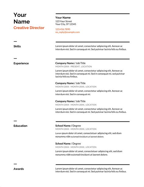 The Format To Outline Cv 20 Free Cv Templates To Download Now How