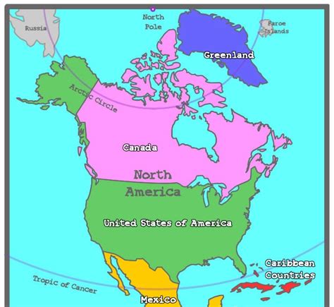 Map Of North American Countries