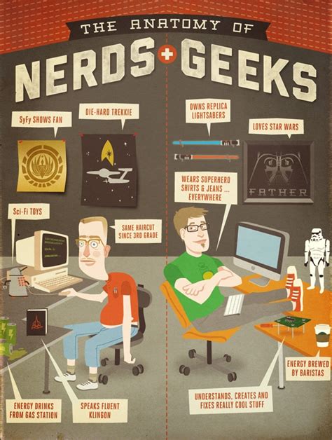 Geeks Vs Nerds The Anatomy Infographic Bit Rebels