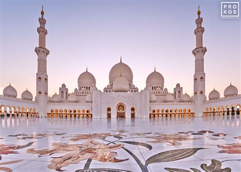 Sheikh Zayed Grand Mosque At Dusk Abu Dhabi Fine Art Photos Prokos