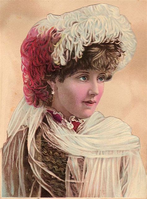 Victorian Lady With Feather Hat The Graphics Fairy