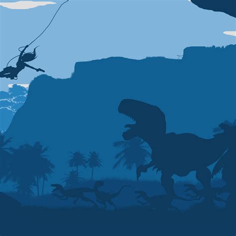 2048x2048 Tomb Raider Dinosaur Minimalism 4k Ipad Air Hd 4k Wallpapers