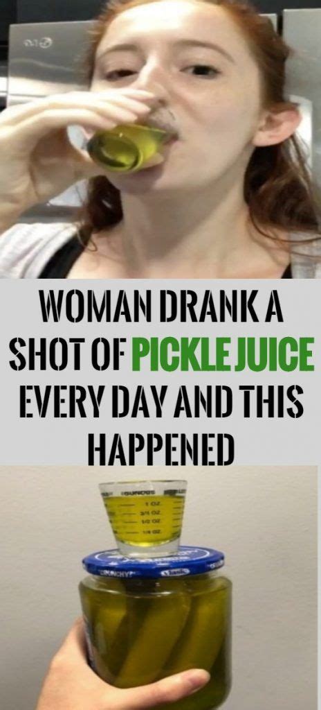 Woman Drank A Shot Of Pickle Juice Every Day And This Happened