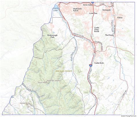 Map Of Douglas County Colorado
