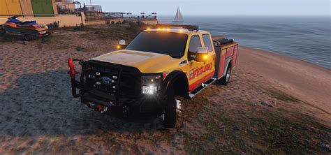 Ford F 350 Lifeguard Skin From Baywatch Movie Gta5