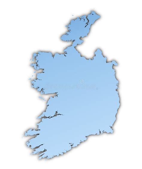Cartina Fisica Dell Irlanda Ad Alto Dettaglio Con Etichettatura Illustrazione Vettoriale