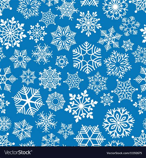 Snowflakes Seamless Pattern Royalty Free Vector Image