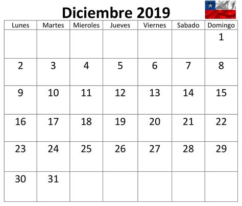 Mes Calendario 2019 Diciembre Con Festivos Calendario