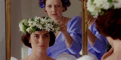 Member of frightful folk duo nicola walker. Anna Chancellor + Flower Crown Duckface Four Weddings and ...