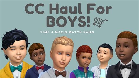 Cc Hairs For Boys Kids Cc Must Haves Sims 4 Maxis Match W Links Youtube