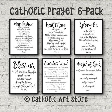 The top 24 ideas about easter dinner prayer family.for those of you not eating meat, below are more than 20 vegetarian main dishes for your. Catholic Prayer Printable 6-Pack - Our Father, Hail Mary, Glory Be, Angel of God, Apostle's ...