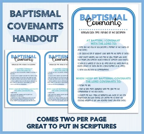 Baptismal Covenants Jeoparty And Handout Paper Etsy