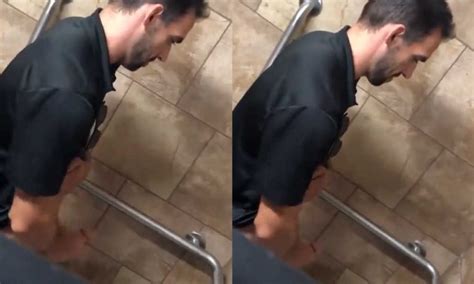 Horny Guy Caught Stroking His Cock In Public Toilet Spycamfromguys Hidden Cams Spying On Men