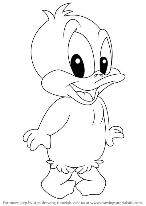 How To Draw Baby Daffy From Baby Looney Tunes Baby Looney Tunes Step