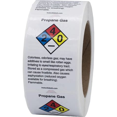 Propane Gas Chemical Nfpa Warning Labels