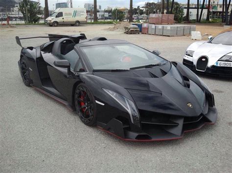 Black Lamborghini Veneno Roadster In Gibraltar Gt Speed